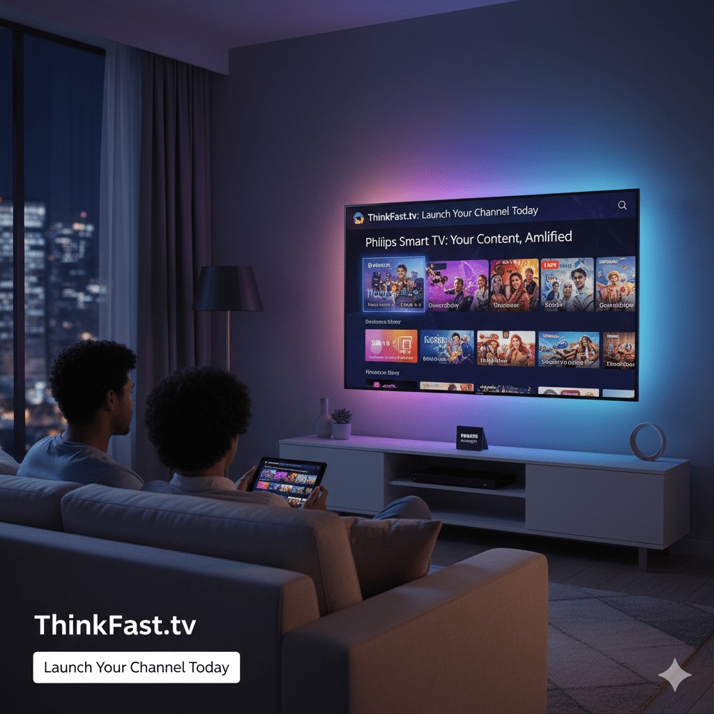Captivate Audiences Worldwide: Launch on Philips Smart TV with ThinkFast.tv